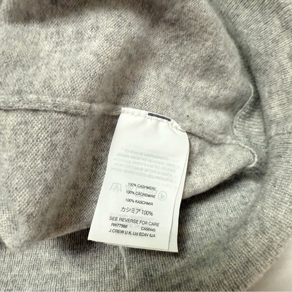 J Crew Men’s 100% Cashmere Full Zip Hoodie Sweater in Heather Gray (size S) - Picture 7 of 7